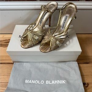 Manolo Blahnik snakeskin strappy heels 💕 pre-loved 💕